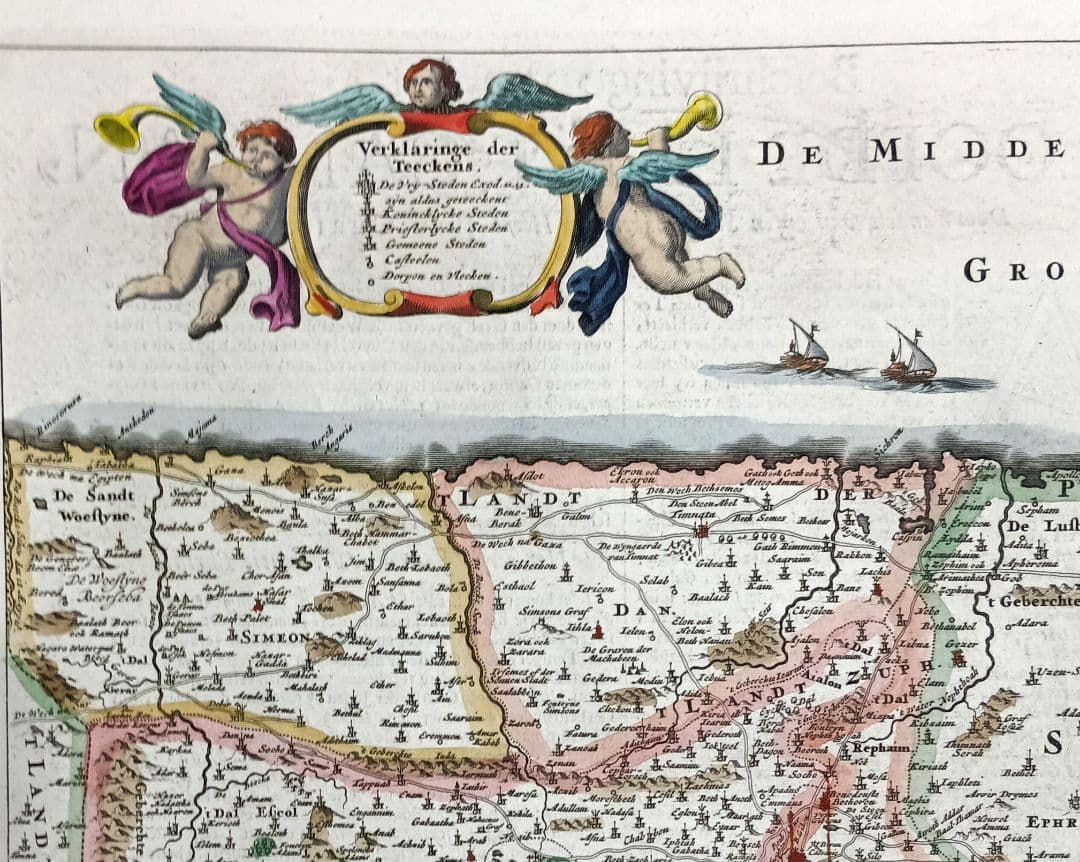 額装品 17世紀　ストペンダール「CANAAN」　イスラエル　聖地　稀少