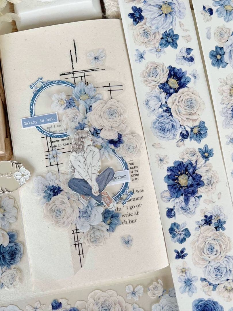 壹洱原创《霜屿花》海外マスキングテープ　マステ 【2163】