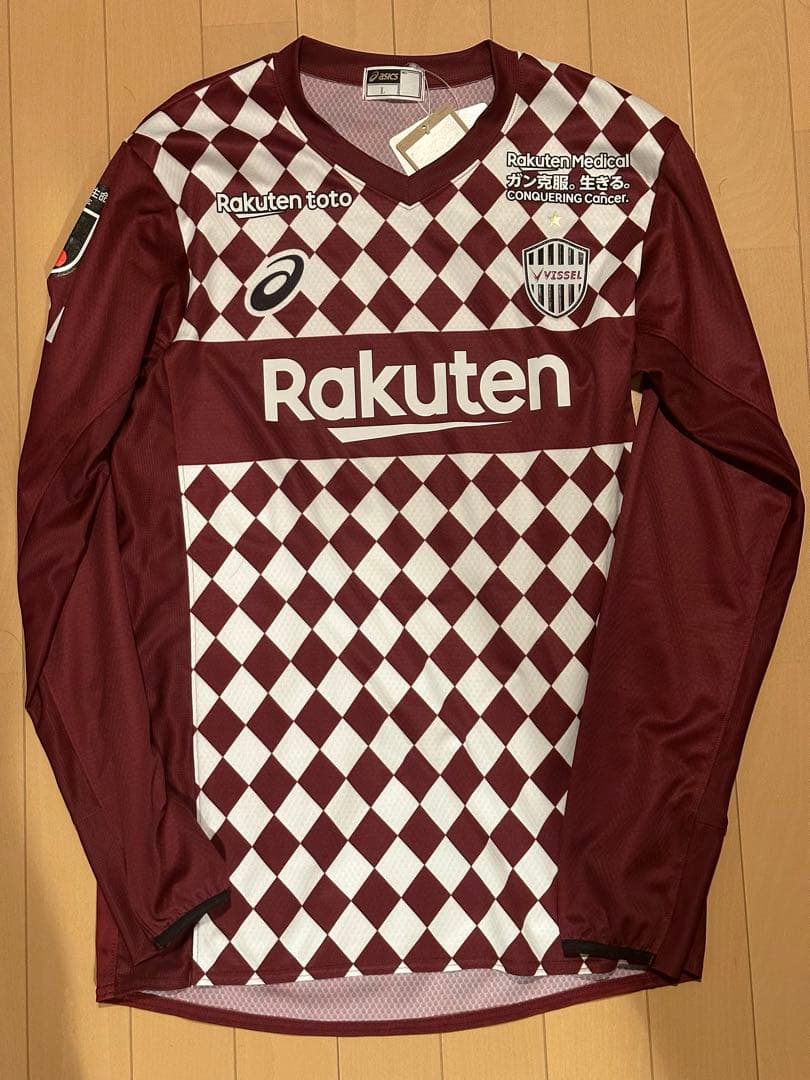 ヴィッセル神戸　長袖　オーセンティック　ユニフォーム　イニエスタ
