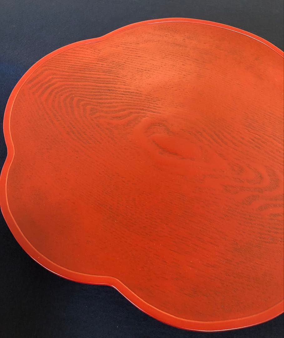 《レ》茶道具 尚古 光琳 梅形盆 塗師 好雲斎 共箱 251127お1