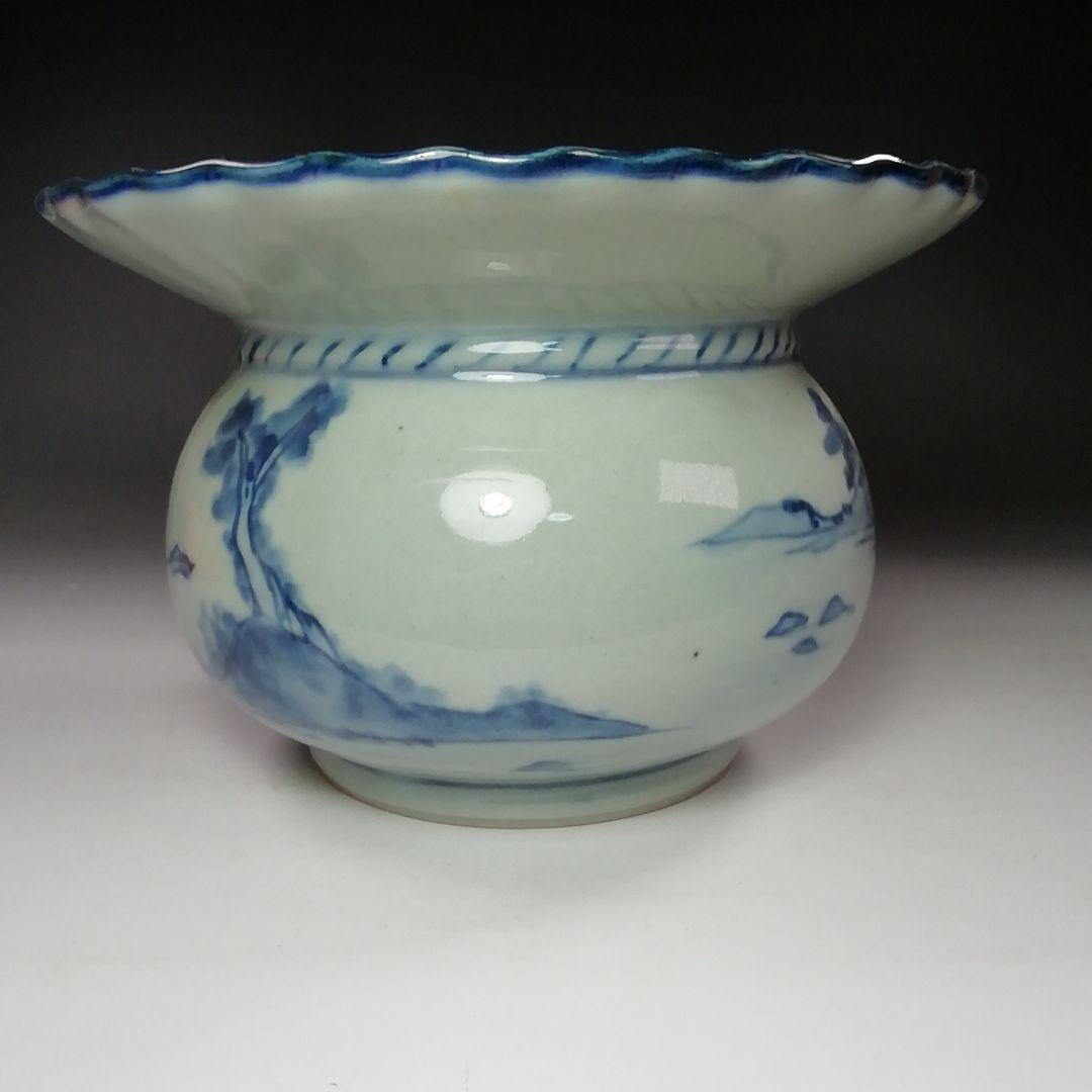 Ｓ７９２　水指　『染付砂金袋水指』『兼晃』　共箱　茶道具