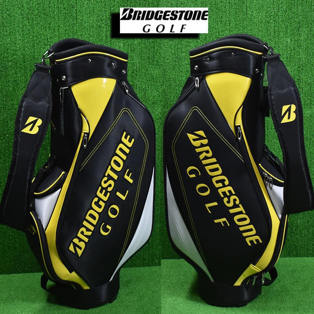 ブリヂストン ゴルフ 軽量 キャディバッグ９型【黒/黄/白】新品！