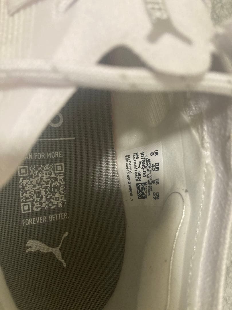 堂安律　直筆サイン入りPuma サッカースパイク　ホワイト　アクリルケース付き