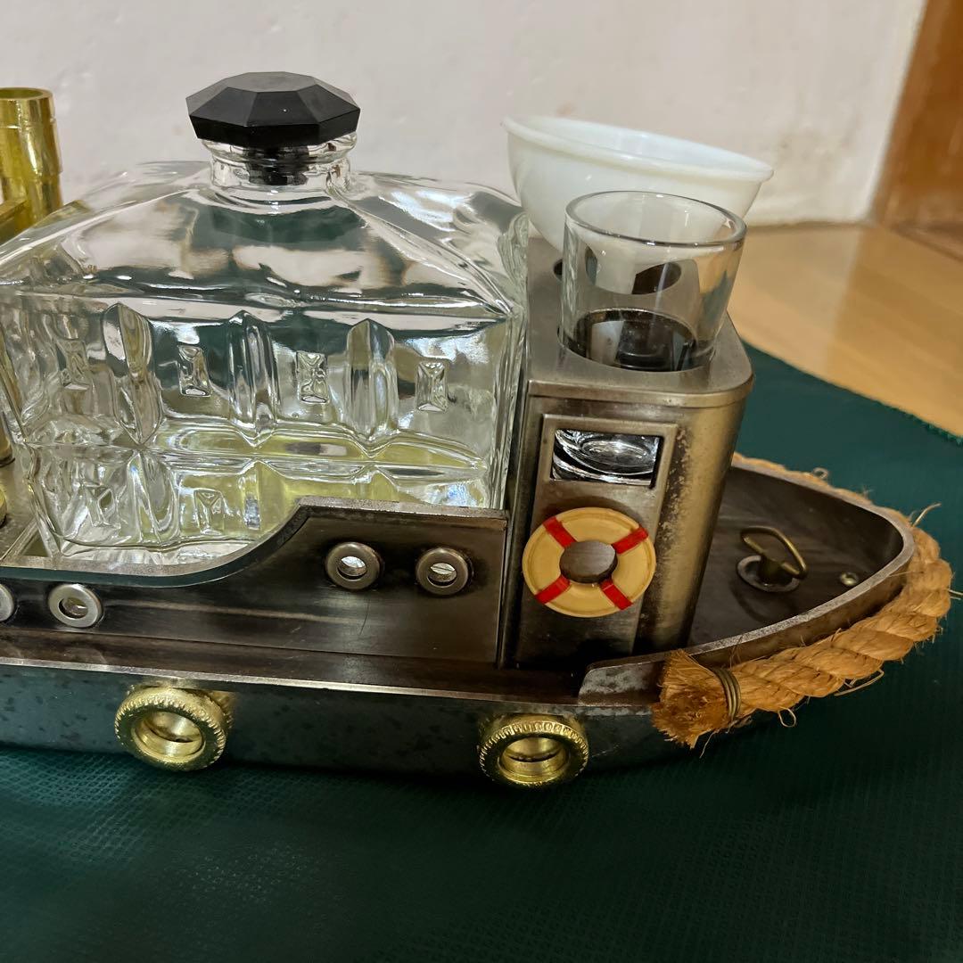 昭和　レトロ　船型　ウイスキーセット　オルゴール付き