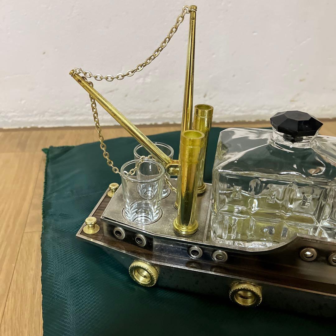 昭和　レトロ　船型　ウイスキーセット　オルゴール付き