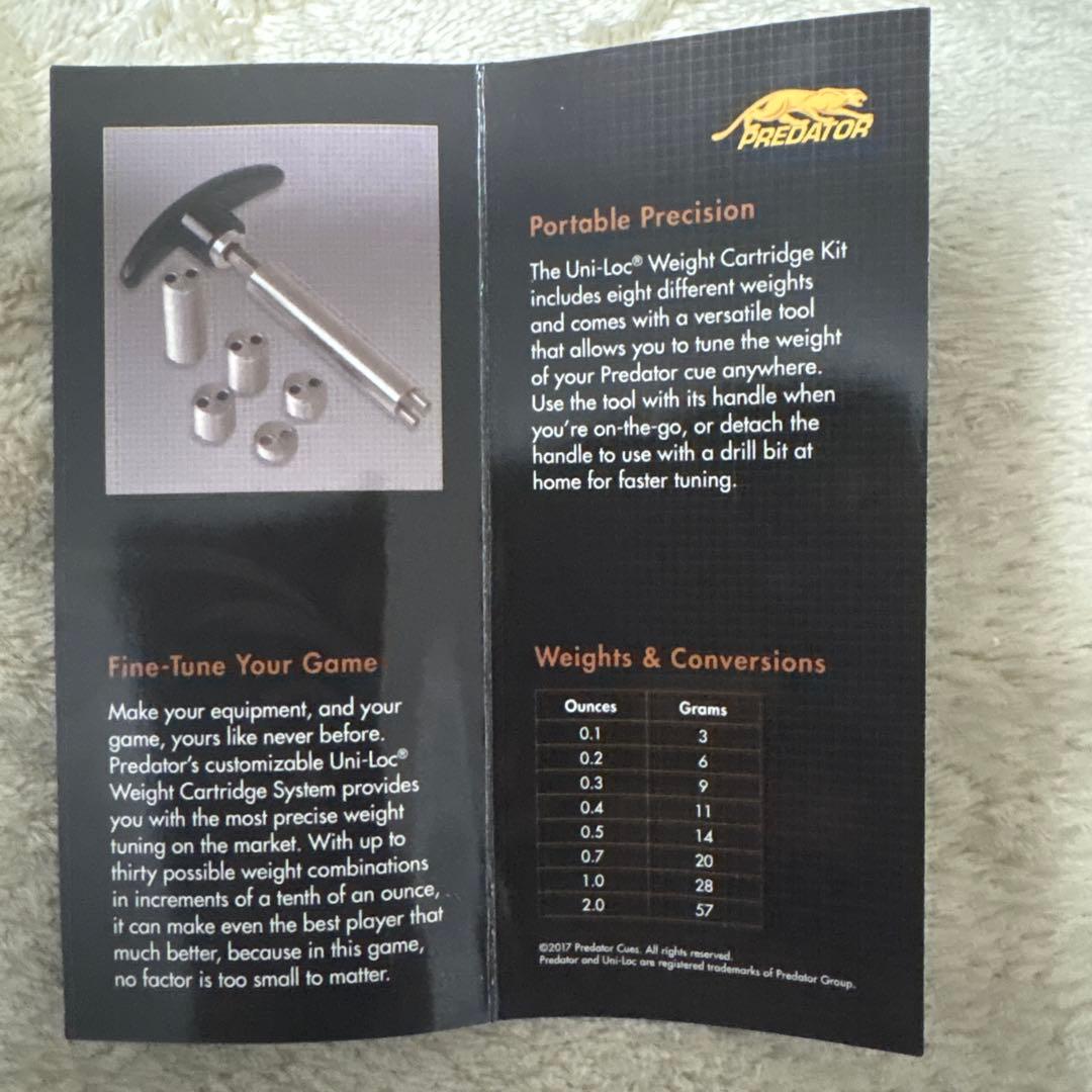 Predator Uni-Loc ウェイトカートリッジキット