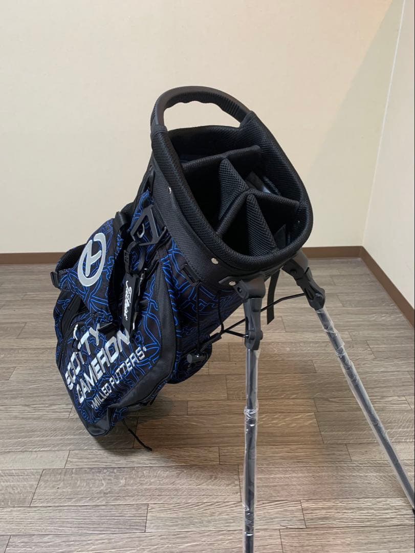 ゆき　スタンド式キャディバック　ブルーラメライン　パターカバープレゼント付