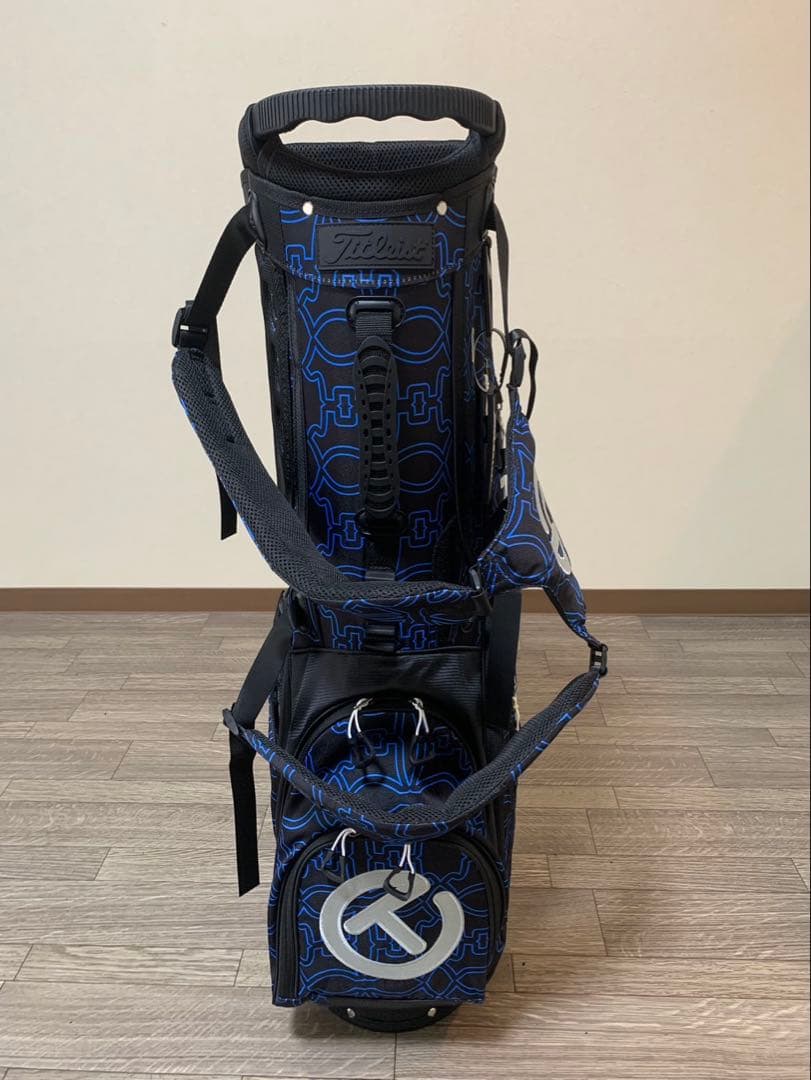 ゆき　スタンド式キャディバック　ブルーラメライン　パターカバープレゼント付