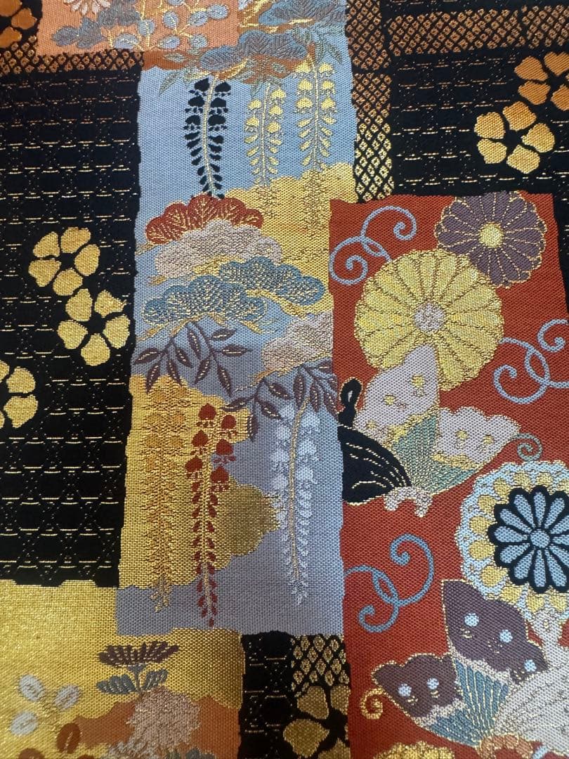 2693袋帯 古代彫金紋 西陣織 金糸　高級上質上品　約440cm 未使用