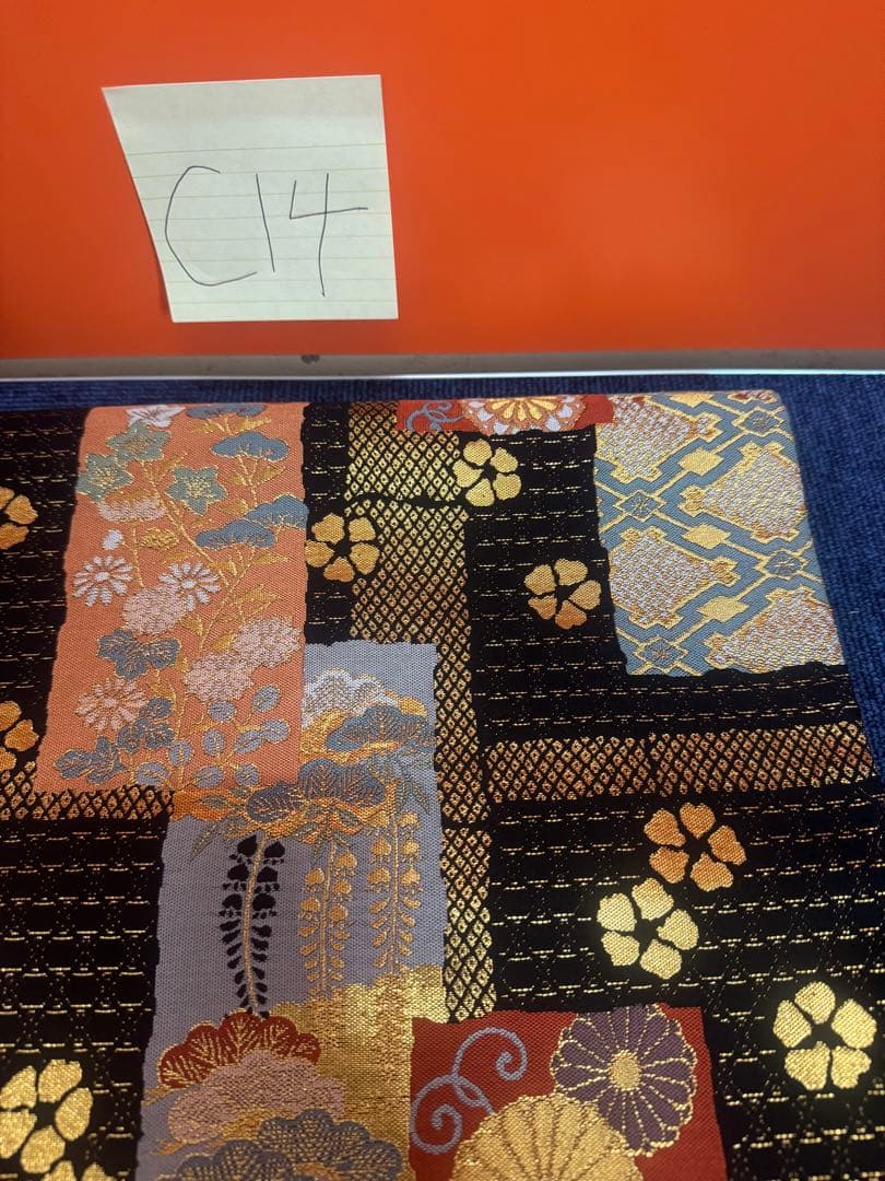 2693袋帯 古代彫金紋 西陣織 金糸　高級上質上品　約440cm 未使用