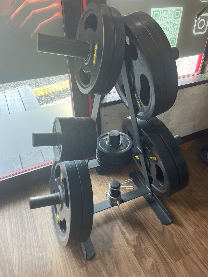 引き取り限定(沖縄県) パワーラック(アイロテック) シャフト 重り付き