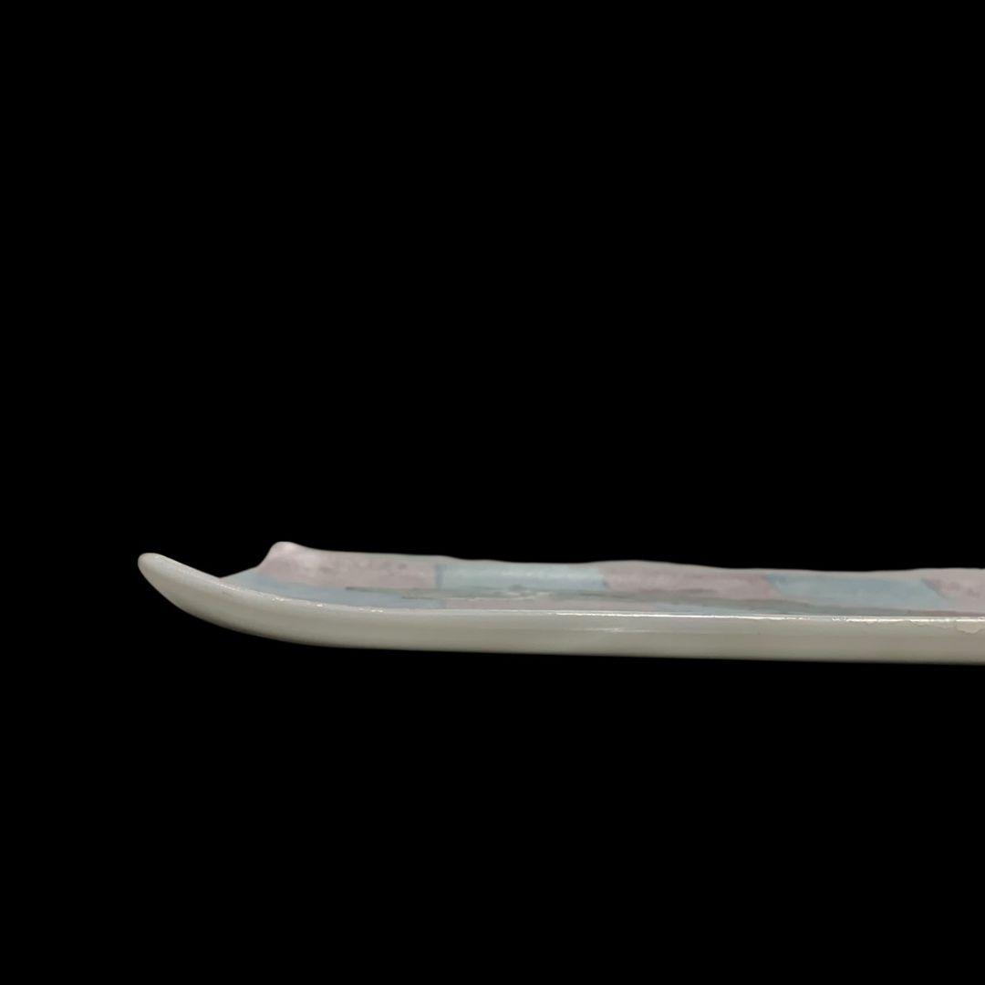 九谷焼 山近泰 長皿 角皿 五彩 龍図 竜図