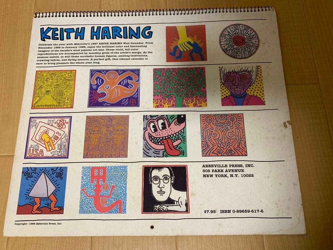 キースヘリング　ビンテージ　カレンダー　1987年