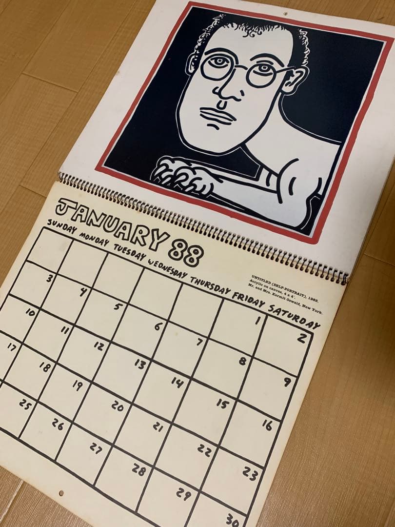 キースヘリング　ビンテージ　カレンダー　1987年