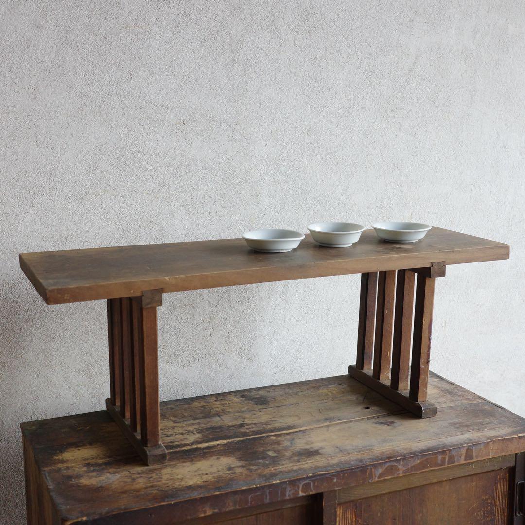 値下げしました！古家具　レトロな花台　展示台　八足台