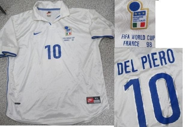 アレッサンドロ・デル・ピエロ10番98年イタリア代表ナイキNIKEユニフォーム