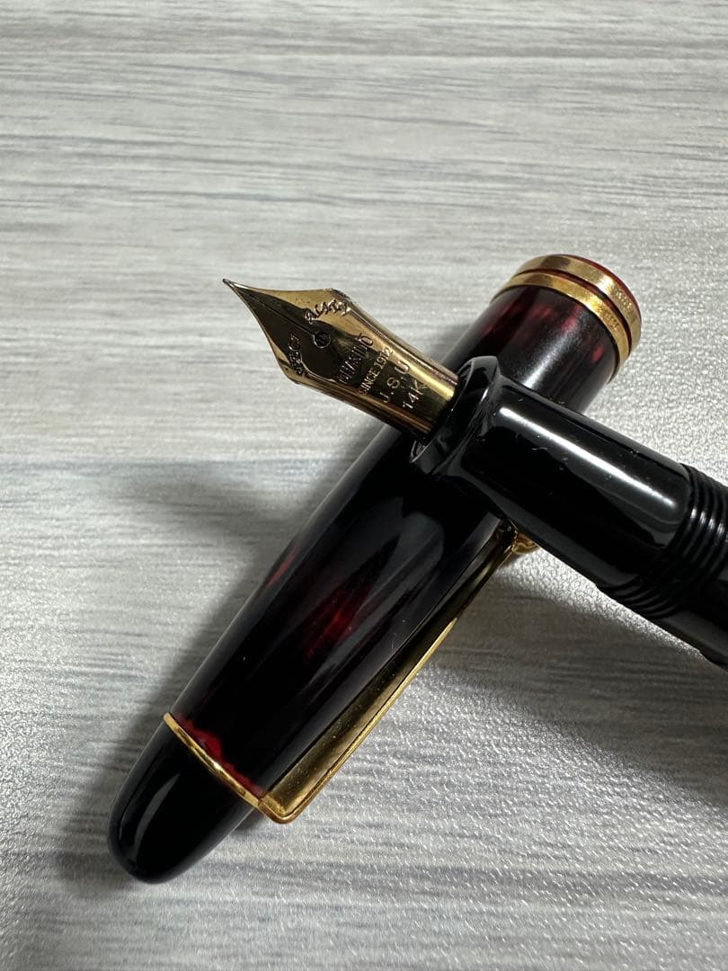 筆記未確認 万年筆 OHASIDO 大橋堂 ペン先14K K18リング 筆記具