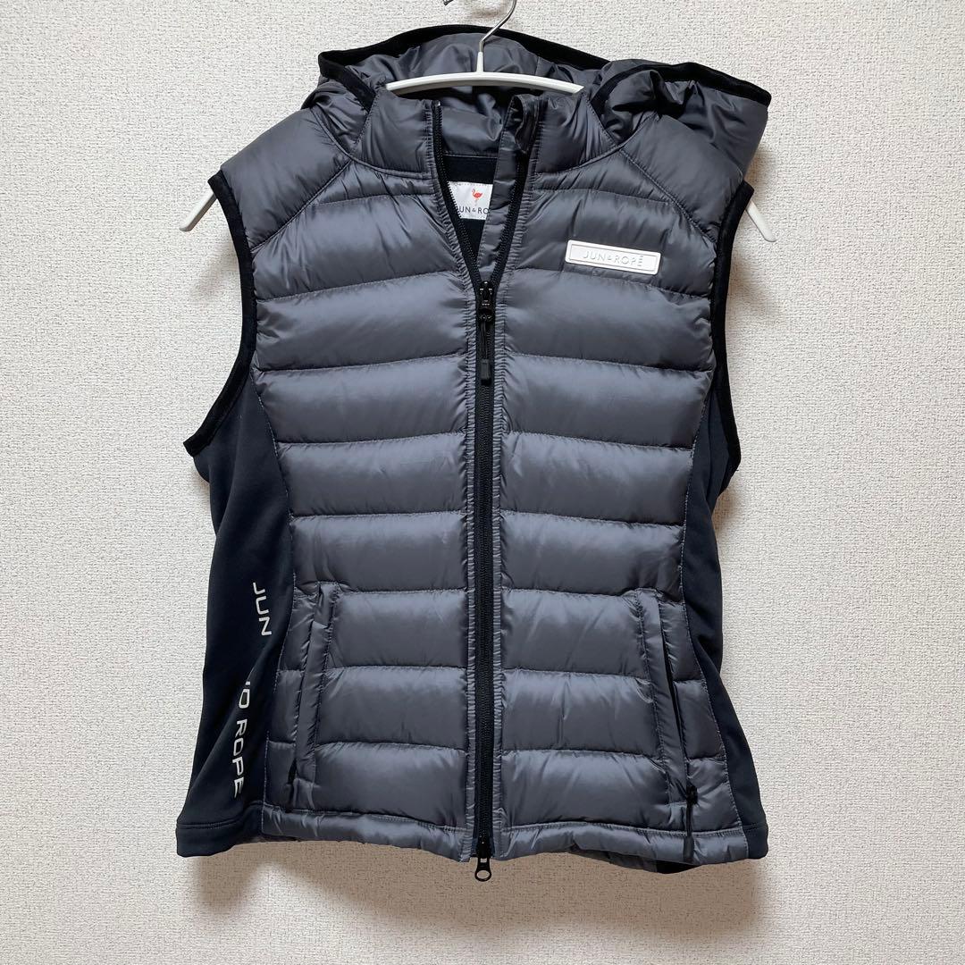 美品♡ジュンアンドロペ　ダウンベスト　ゴルフウェア　レディース　フード付き