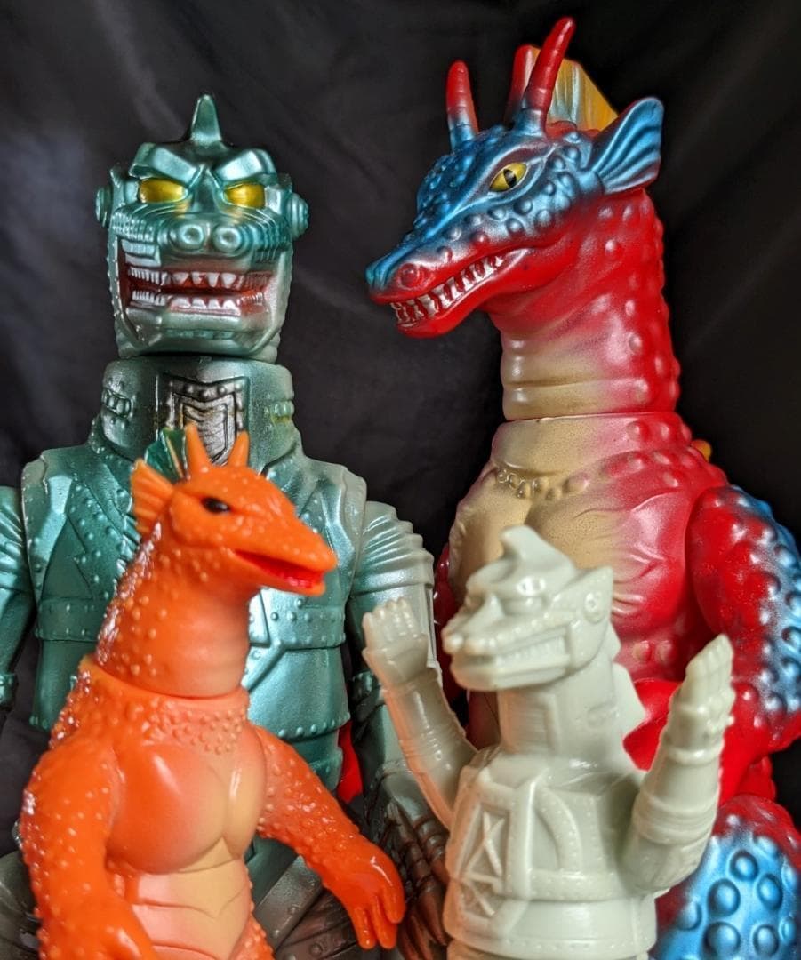 【バムⅡ】メカゴジラ２＆チタノザウルス（ブルマァク・Ｍ１号）ソフビ＋ミニ