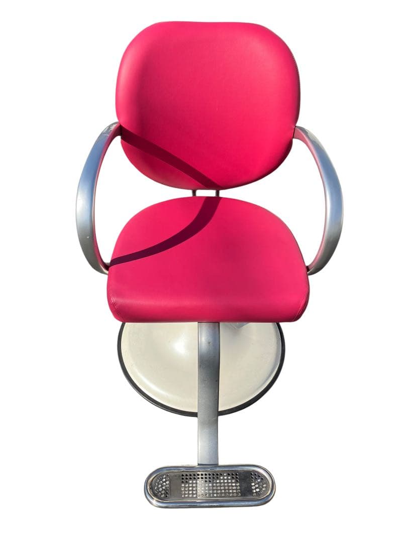 美容室用 セット椅子 スタイリングチェア 油圧昇降式 店舗什器 お洒落 ピンク色