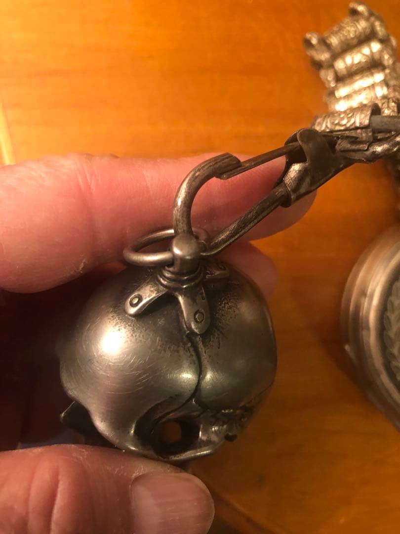 ビンテージ　スカル　髑髏　骸骨　インダストリアル　ドイツ　懐中時計　アンティーク