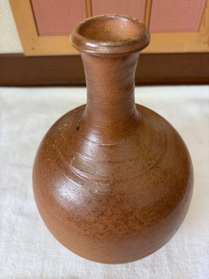 信楽焼　大徳利　花瓶アンティーク置物　骨董品　唐九郎釜