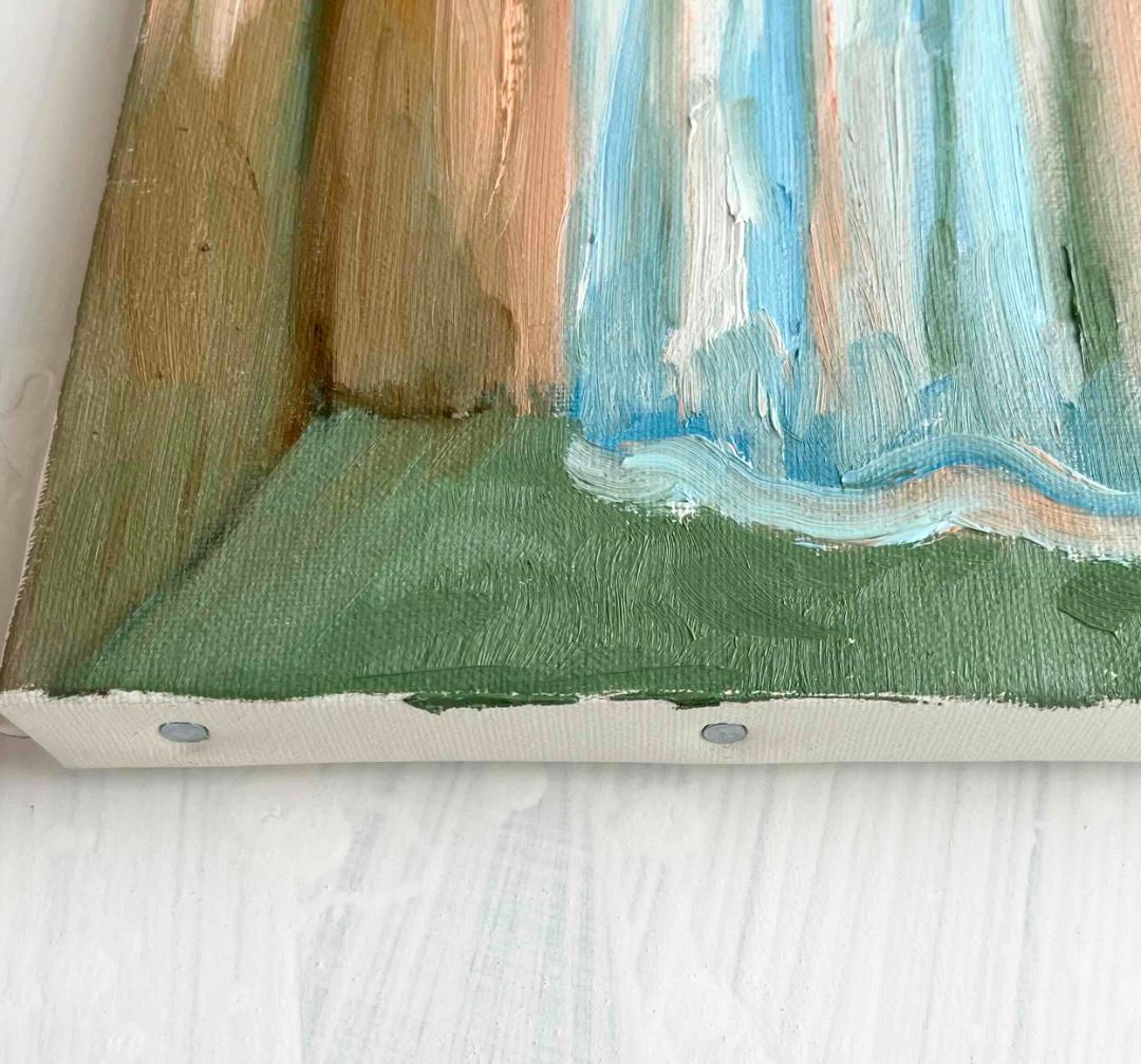 22×27㎝「部屋の中　８」油彩画・原画・F3