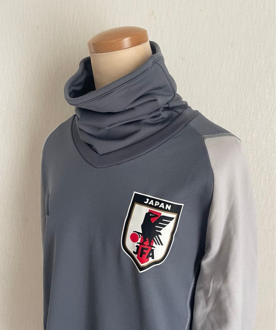 adidasアディダス JFA日本代表 フード付きジャージ グレー XLサイズ