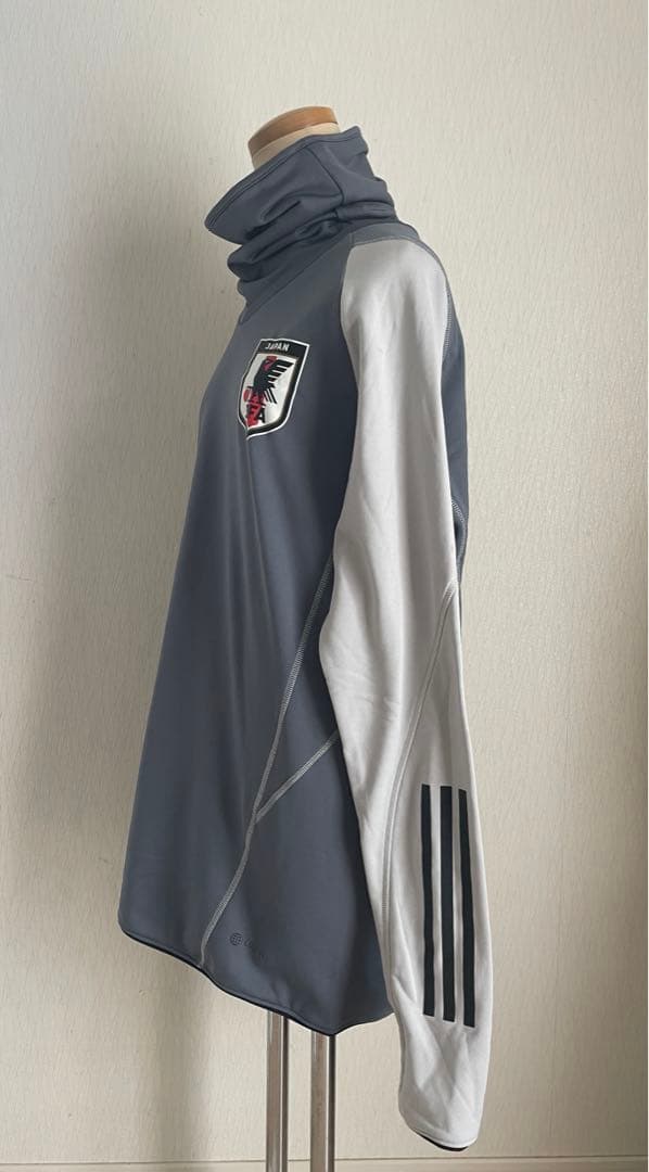 adidasアディダス JFA日本代表 フード付きジャージ グレー XLサイズ