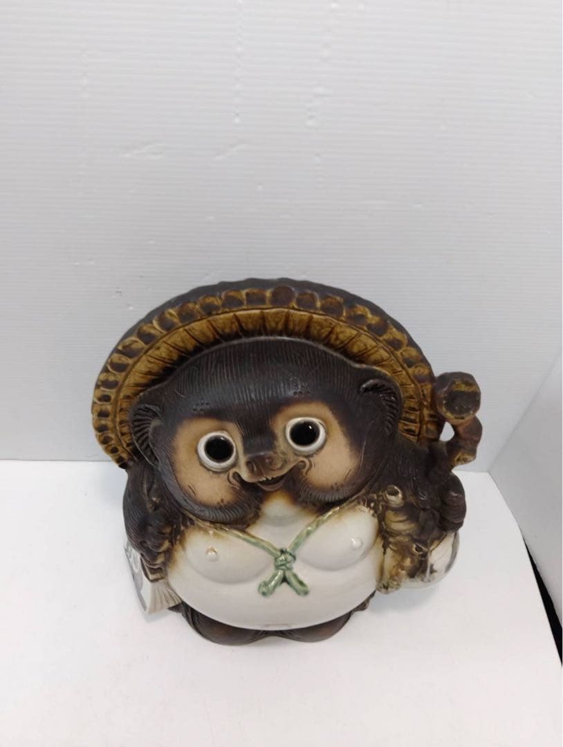 G2275【縁起物】信楽焼 たぬき 置物 商売繁盛 開運 招福 [高さ43cm