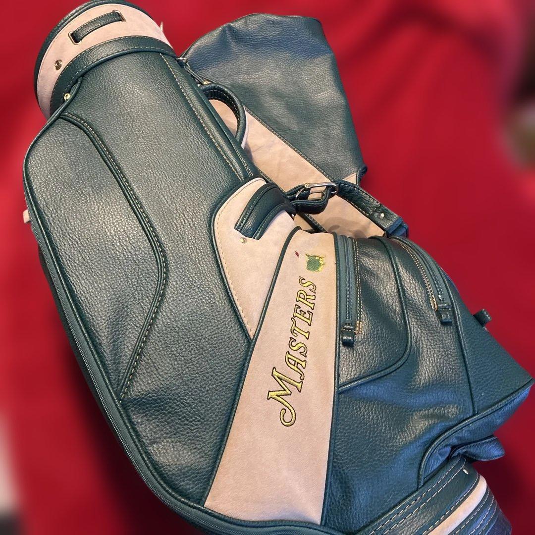 ミズノ　MASTERS キャディバッグ グリーン レザー