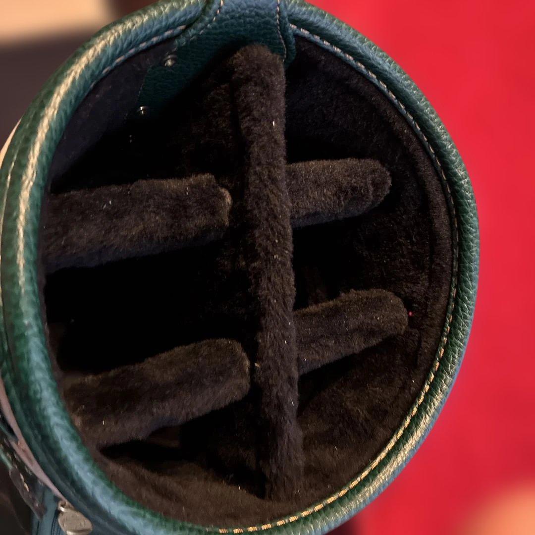 ミズノ　MASTERS キャディバッグ グリーン レザー