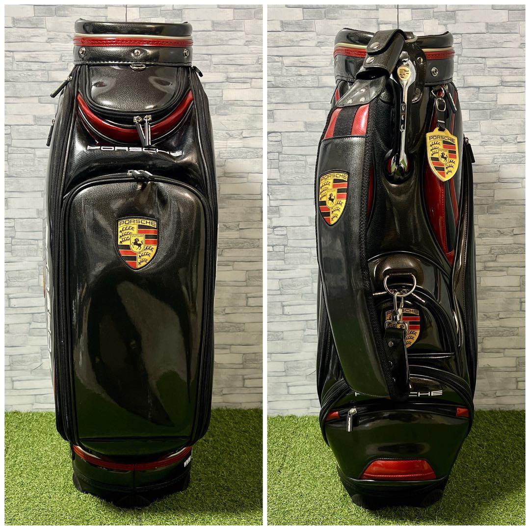 ポルシェ PORSCHE ゴルフ キャディバッグ メンズ 9.5型 エナメル