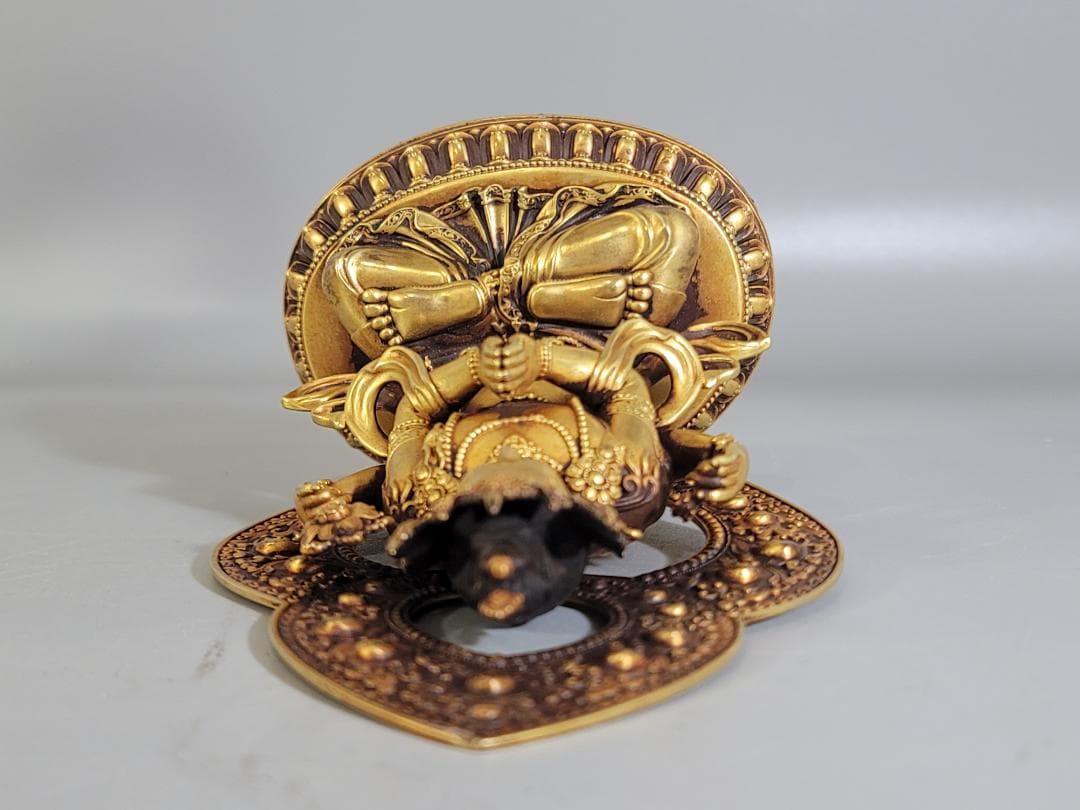 仏教古美術 古銅塗金彫刻 四臂観音仏像 明永楽年施款 古寺買取 唐物 中国美術