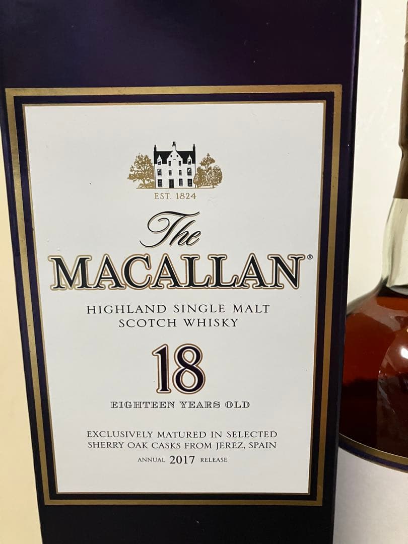旧ボトル旧ラベルメーカー正規マッカラン18年The Macallan 2017年