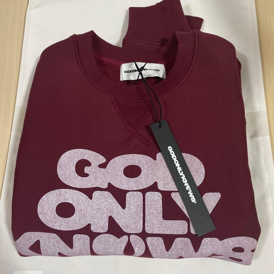 ミュージシャン GODONLYKNOWS SIGNATURE CREW NECK SWEAT
