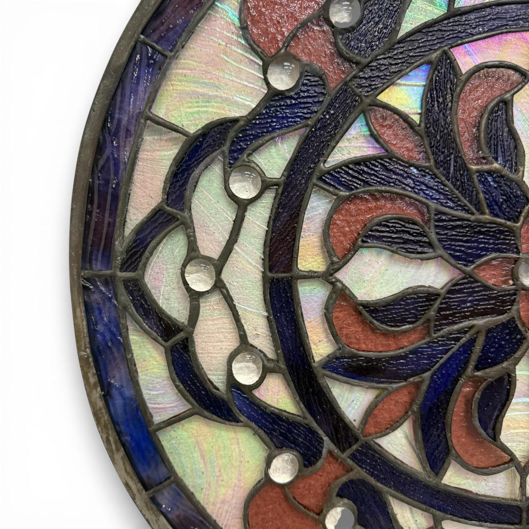 【大型45cm】ヴィンテージ ステンドグラス サンキャッチャー 壁掛け