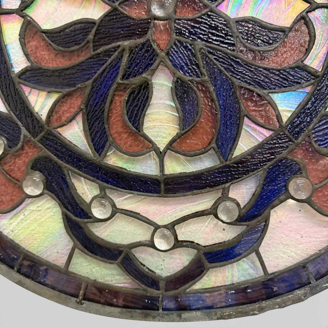 【大型45cm】ヴィンテージ ステンドグラス サンキャッチャー 壁掛け