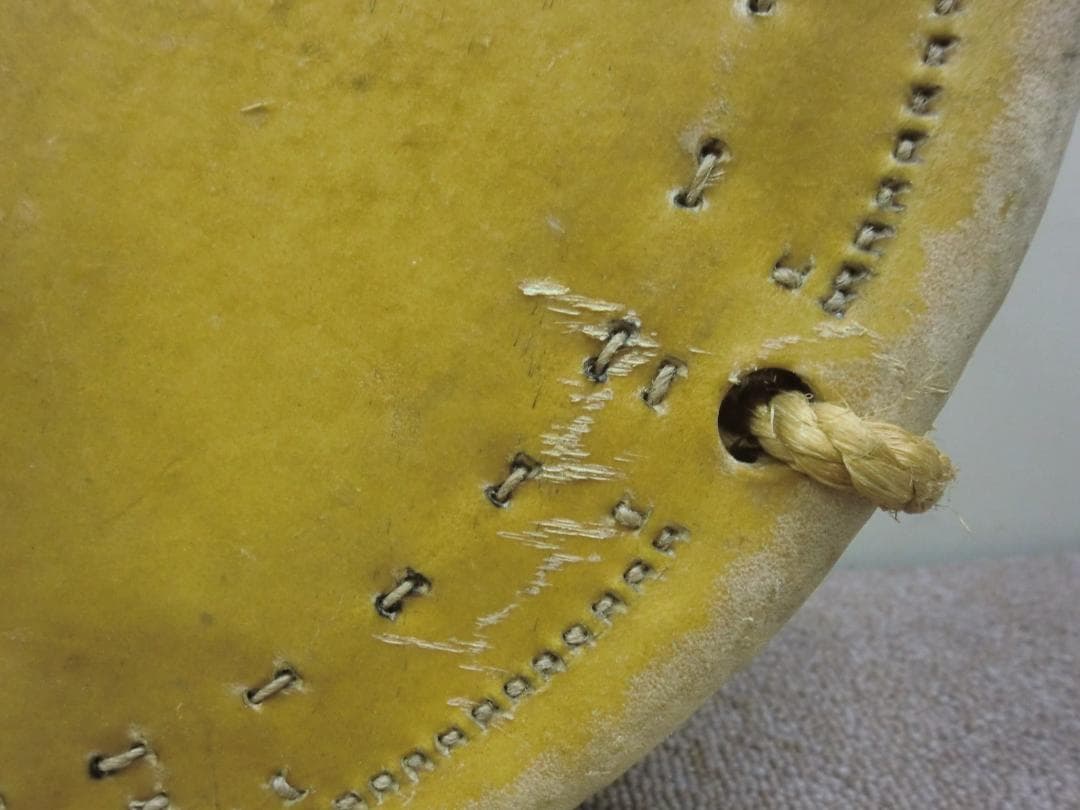 【中古品】締太鼓 面35cm 胴長15cm　台・バチ・バチ用収納袋付き