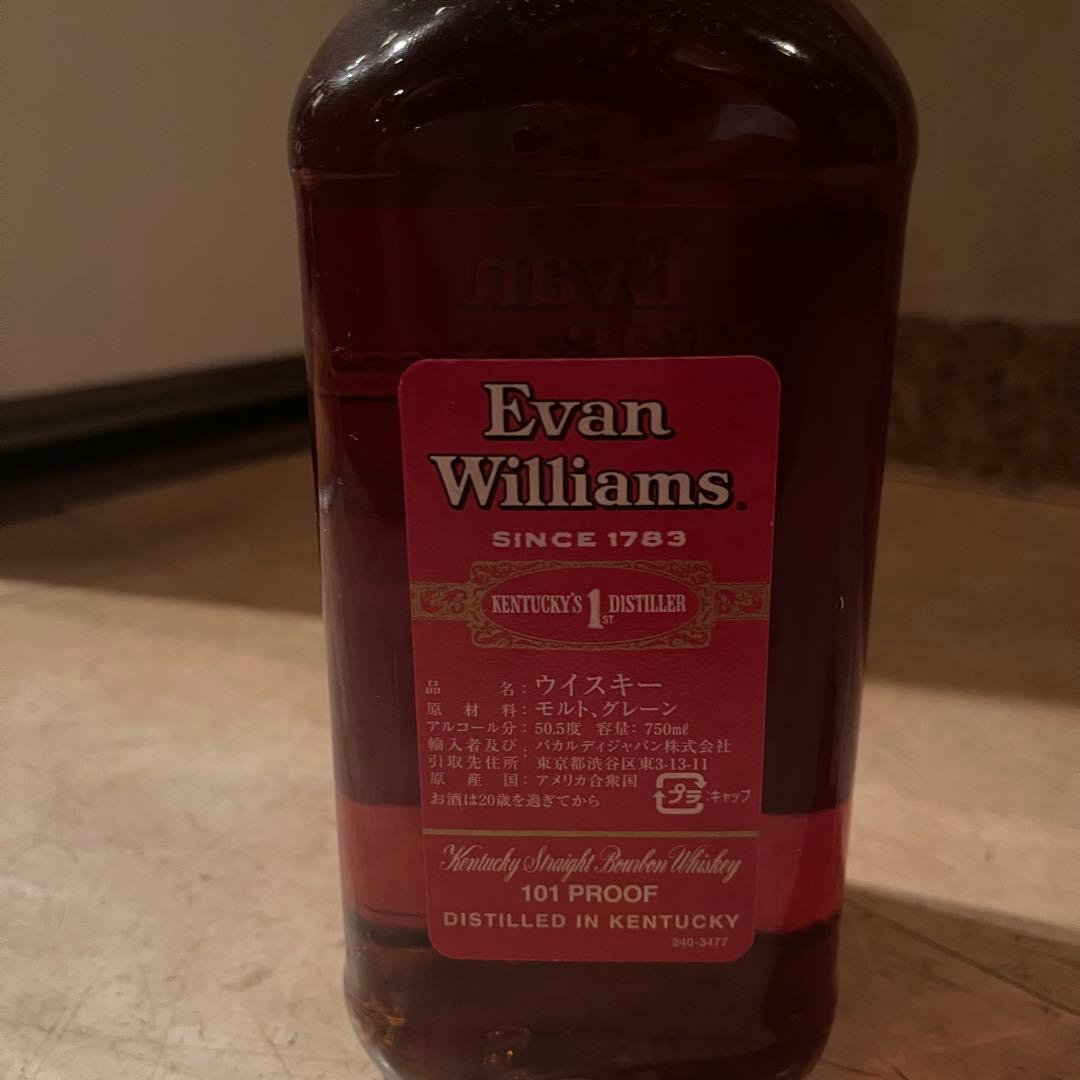 エヴァンウィリアムズ12年未開栓 オールドボトル 古酒 バーボン 終売品 95年