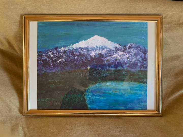 深見東州先生作　絵画　タペストリー　額入り