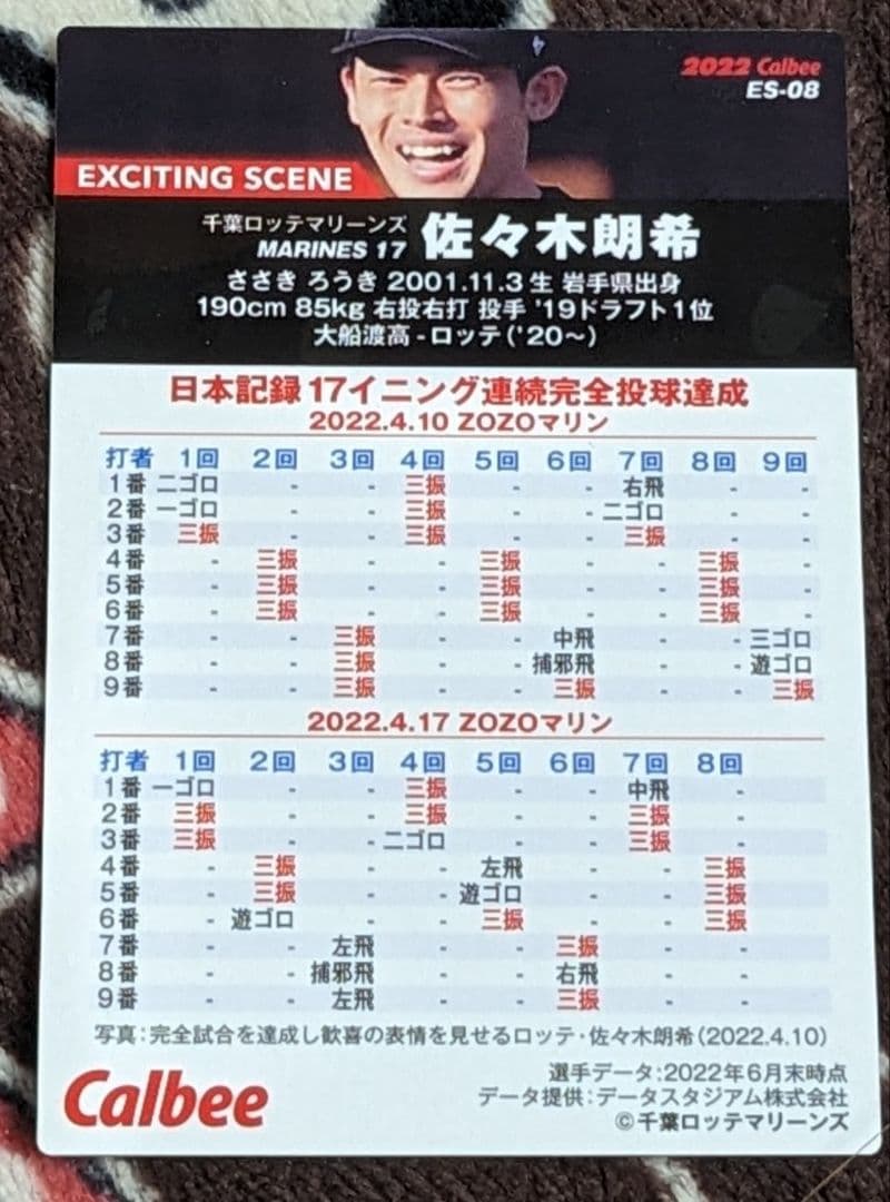 佐々木朗希記念カードセット！