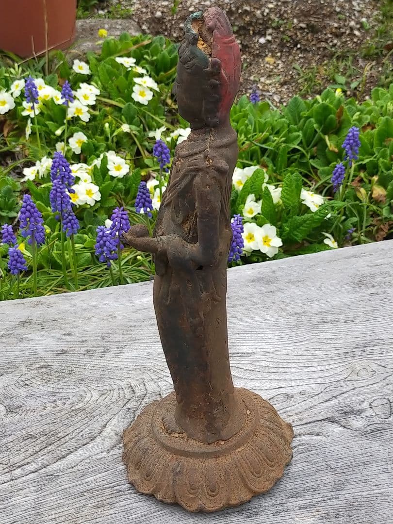 ♥大変に古い　観音像　観音様　仏像　金属製　骨董品