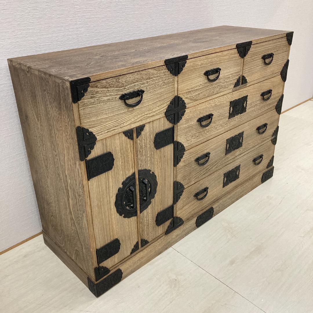 民芸箪笥　工芸タンス　４段　チェスト　古民家　時代