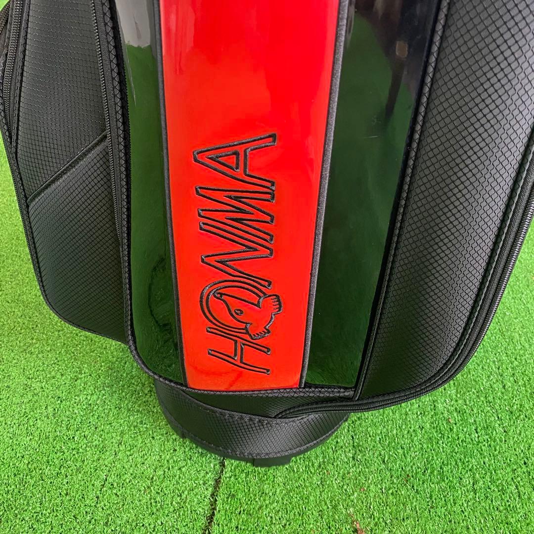 【新品】HONMA GOLF　ホンマ　キャディバッグ　軽量　9型　黒×赤　ゴルフ