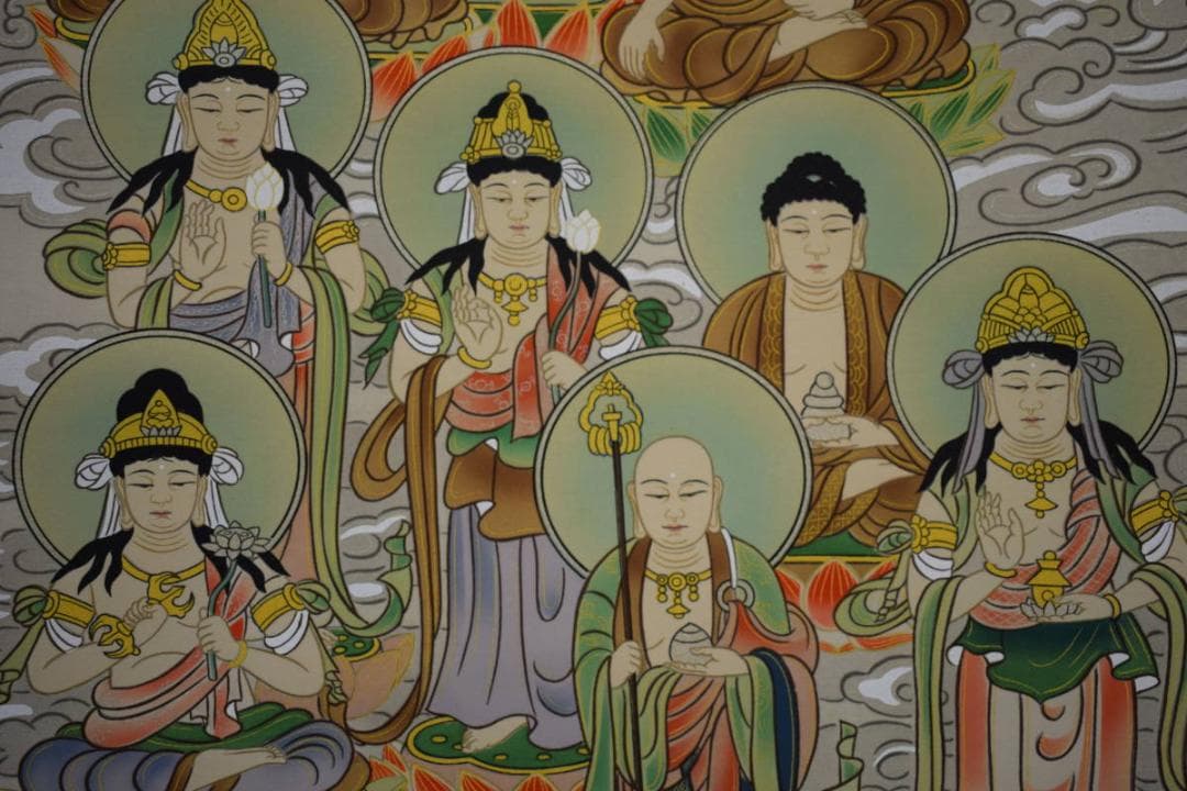 真作/淡路島十三佛/淡路島十三仏/桐共箱付/布袋屋掛軸HG-479