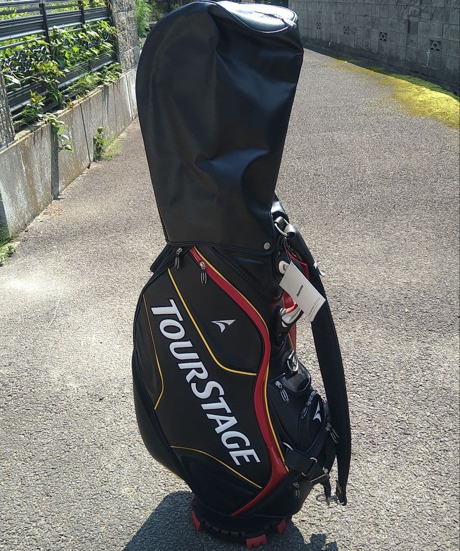 【格安】訳アリ　新品　TOURSTAGE キャディバッグ 防水カバー付き