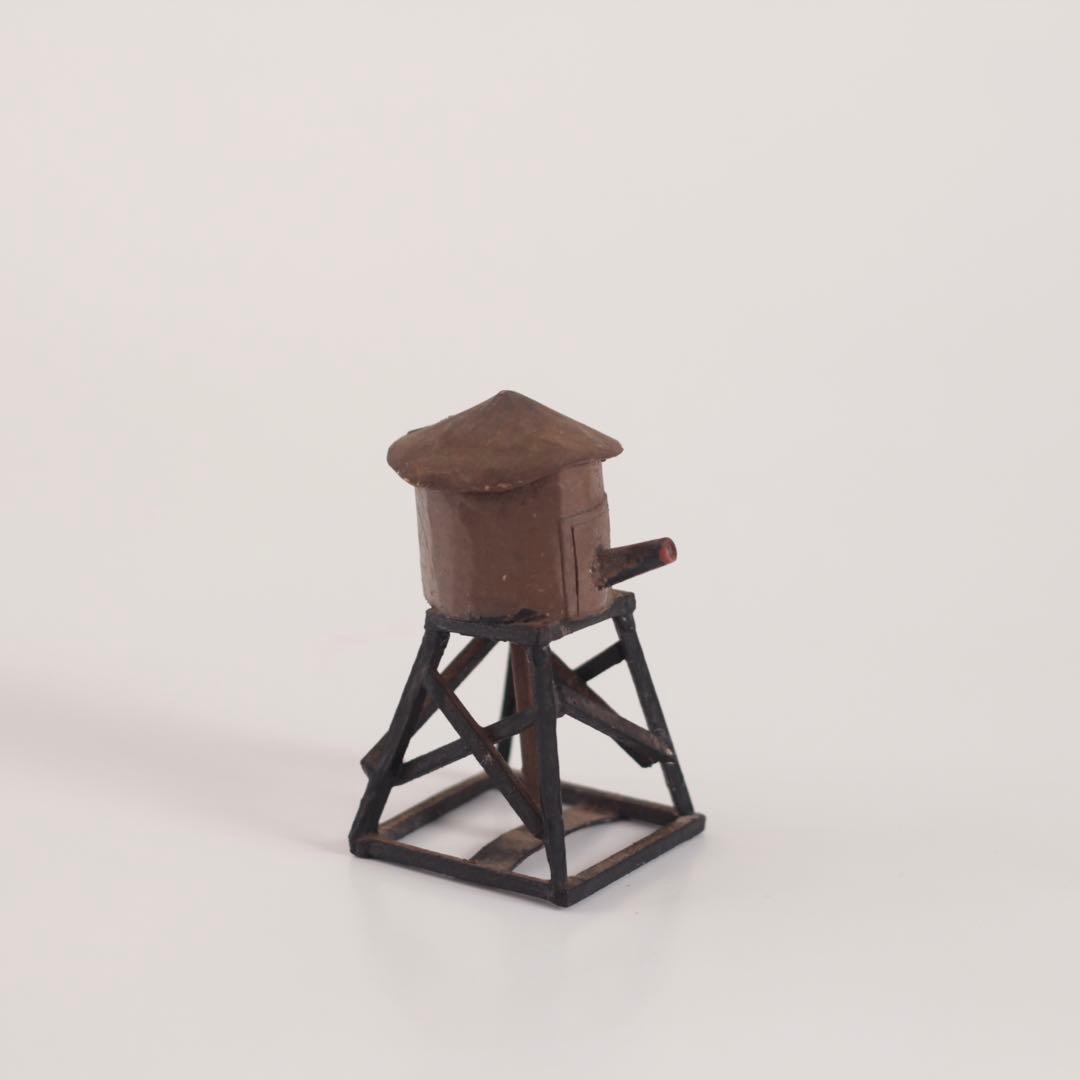 紙と木でできた 給水塔 昭和42年 古道具 アンティーク オブジェ