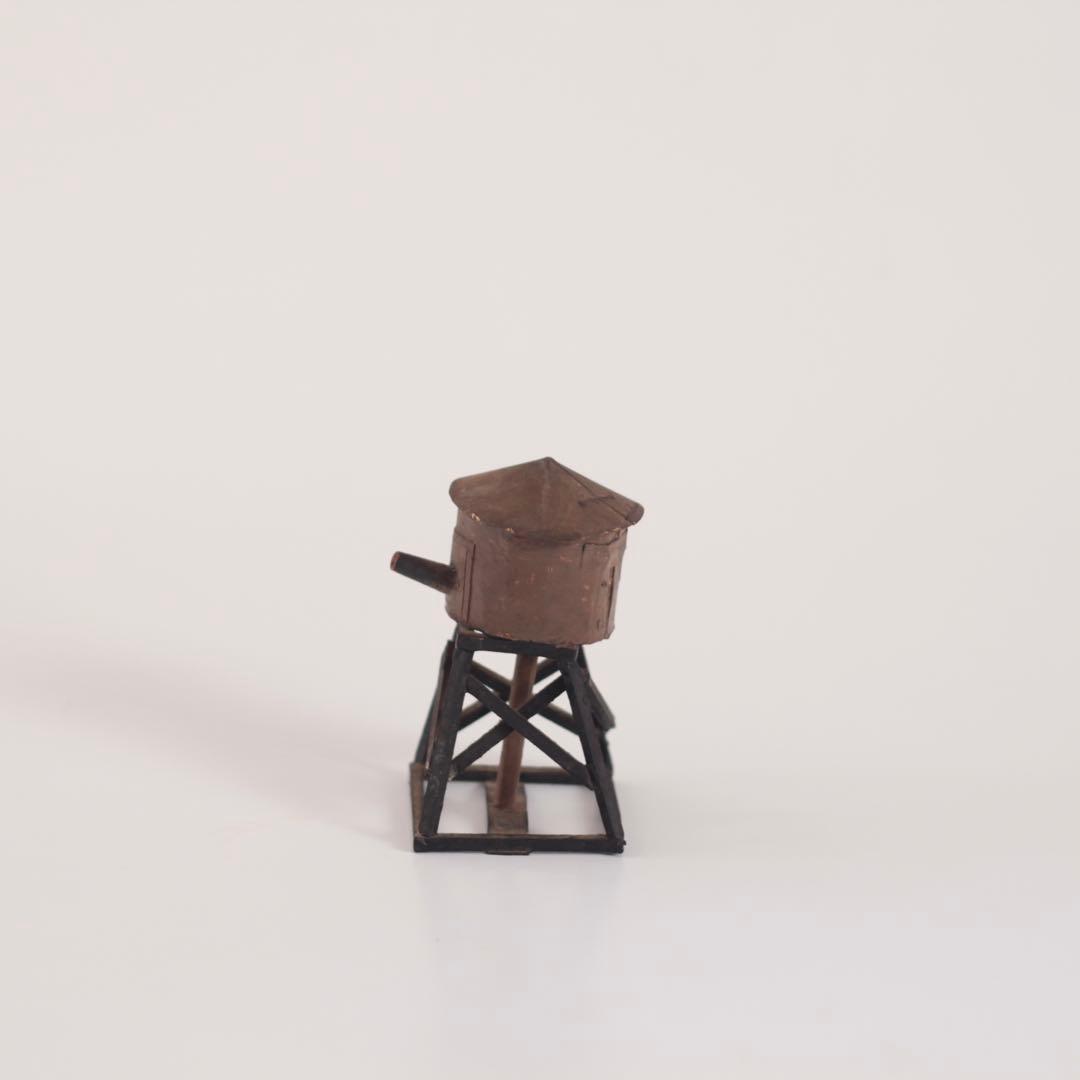 紙と木でできた 給水塔 昭和42年 古道具 アンティーク オブジェ