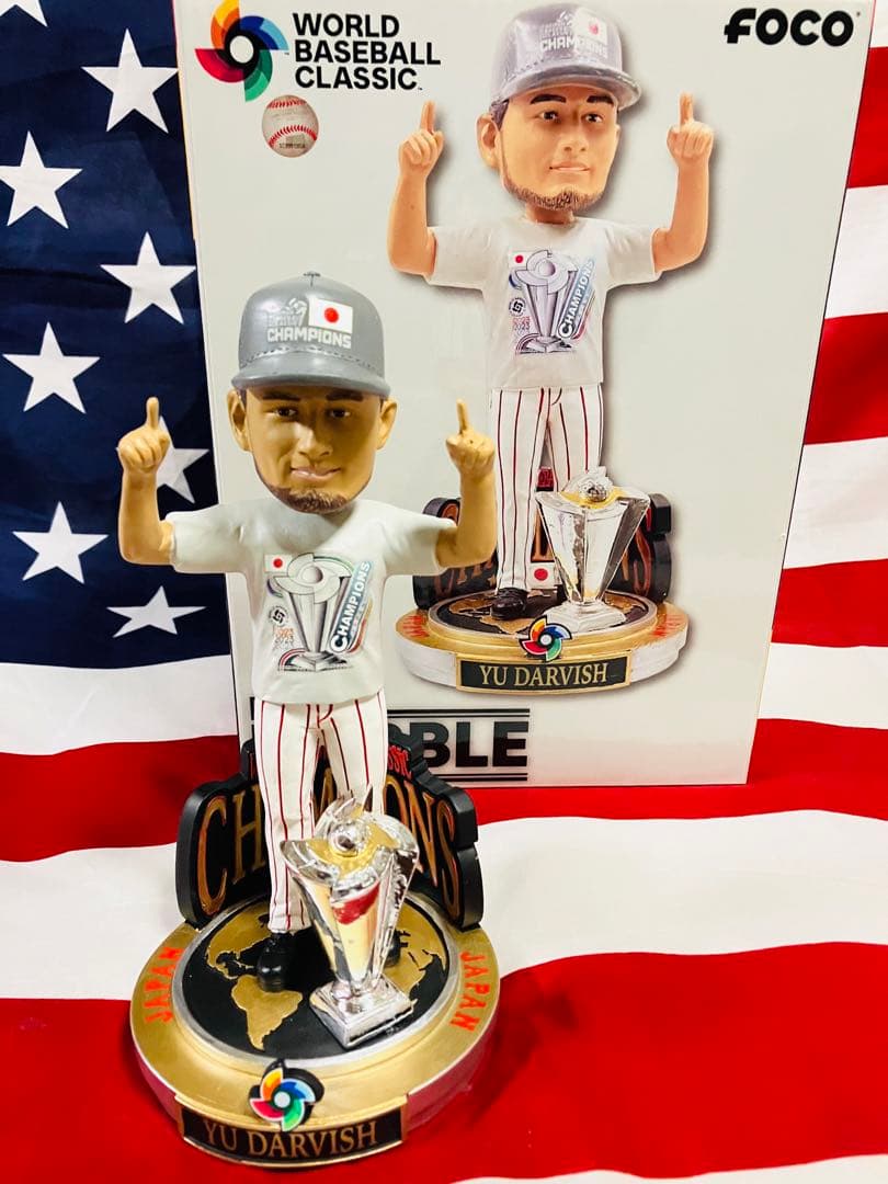 【123個限定完売品】ダルビッシュ選手優勝キャップボブルヘッド人形　パドレス